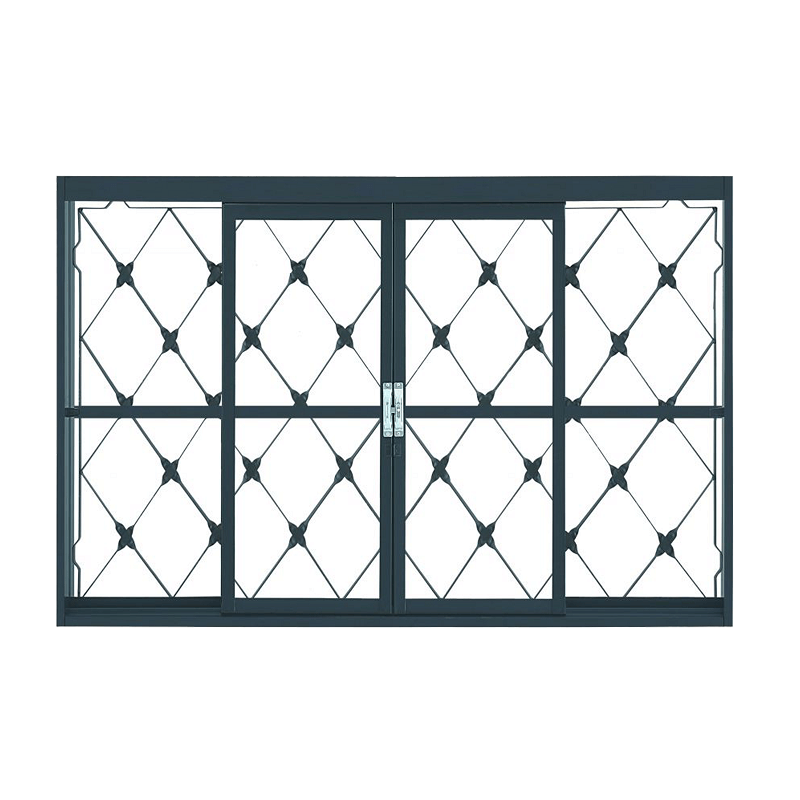 Janela de Ferro Vitrô e Grade 100x100cm