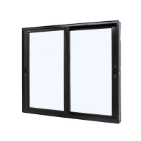 Janela de Alumínio Vitrô de Correr Sem Grade 120x100cm Preta