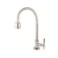 Torneira Safira Bancada com Bica Móvel e Tubo Gourmet Cromado Fort