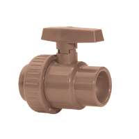 Registro Esfera com União Marrom Soldável 60mm Amanco 11797