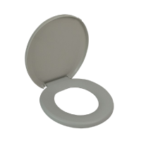 Assento Sanitário Oval Confort Cinza Amanco 14140
