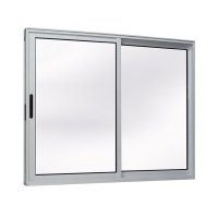 ﻿﻿Janela de Alumínio Vitrô de Correr Sem Grade 100x100cm Branca