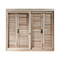 Janela de Madeira Mista C/ Caixilho de correr Pantográfica 120x100cm Esquadrias Variani