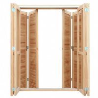 Porta Balcão Pantográfica Angelim 140x213cm Variani Esquadrias