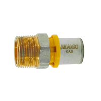 Conector Fixo Macho Multicamada para Gás 20mm x 1/2" Amanco 97612