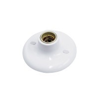 Plafon  E-27 100W em Porcelana Branco Taschibra