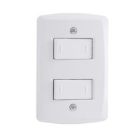 Kit 4x2 com 2 Interruptores Paralelos 10A 250V Tramontina Lux2 Branco