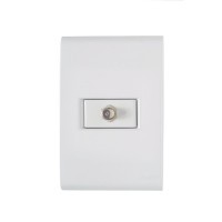 Conjunto 4x2 com 1 Tomada TV/SAT Coaxial Tramontina Liz Branco