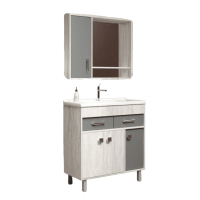 Conjunto de Banheiro Roma 80cm Calcare/Chumbo Bertazoli