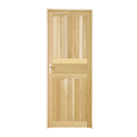 Porta de Madeira Mista Almofadada externa 85x213cm Kit Montada