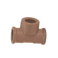 Tê Misto 25mmx1/2'' Marrom Soldável Amanco 11847