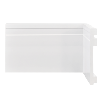 ﻿﻿﻿Rodapé Poliestireno Frisado Branco 15cm Graddus