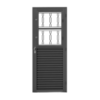 Porta de Ferro Giro 1/2 Grade Mosaico 85x210cm