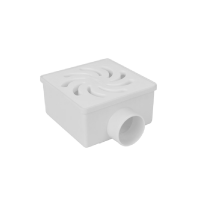 Ralo Sifonado com Porta Grelha Quadrado 100x52x40mm Branco Amanco 20499