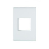 Placa 2 Postos Juntos 4x2 Tramontina Liz Branca