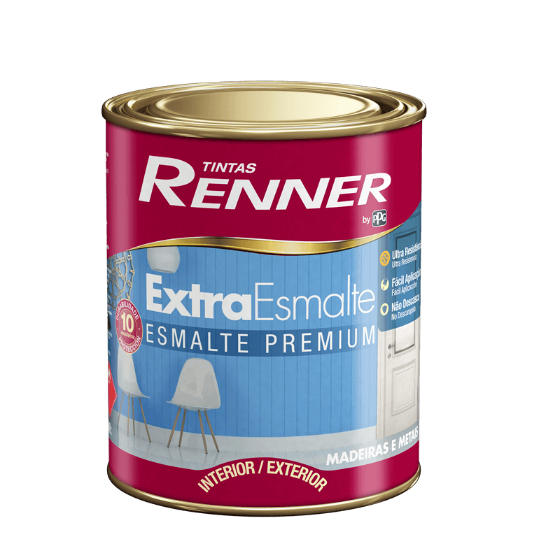 Tinta Esmalte Extraesmalte Fosco Preto 900ml - Renner