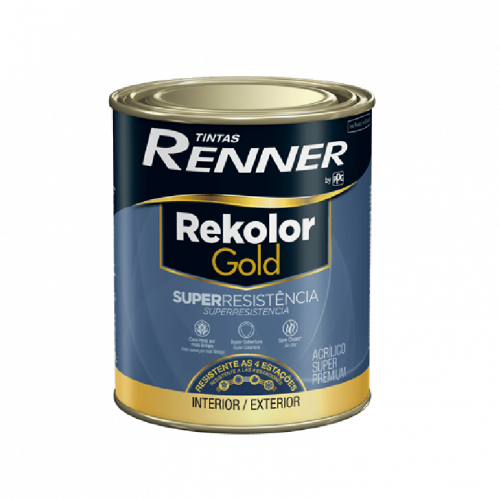 Tinta Acrílica Rekolor Gold Superresistência Branco Semibrilho 0,8L - Renner