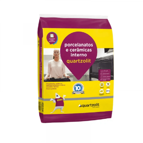 Argamassa Porcelanatos e Cerâmicas Interno 20kg Quartzolit
