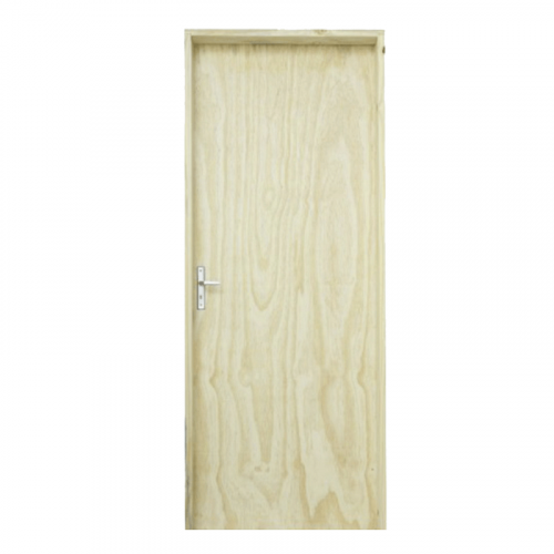 Porta de Madeira Pinus 80x210cm Kit Montada