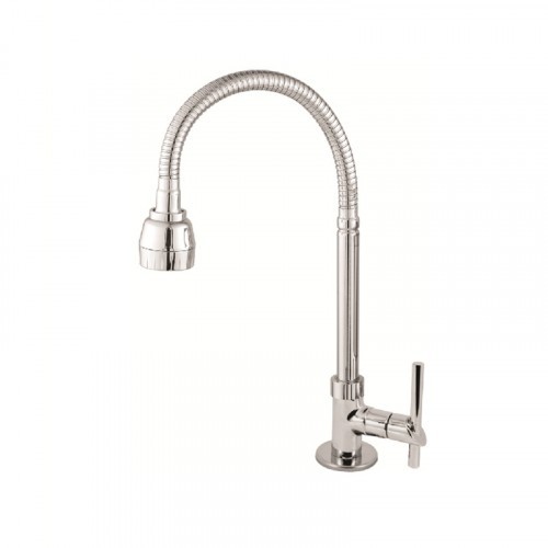 Torneira Safira Bancada com Bica Móvel e Tubo Gourmet Cromado Fort