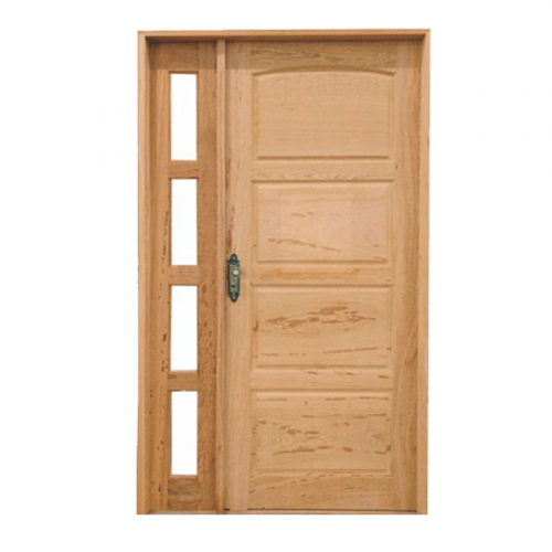 ﻿Porta de Madeira Angelim Externa Com Vitrô 115x210cm Kit Montada