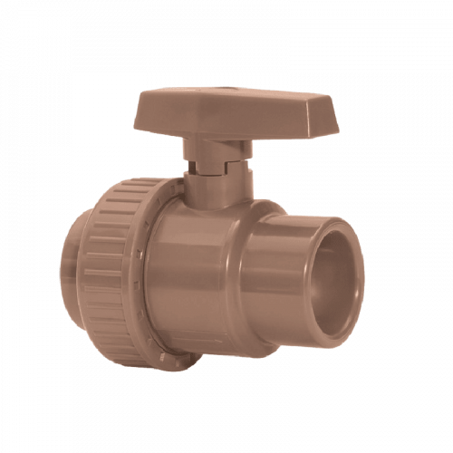 Registro Esfera com União Marrom Soldável 60mm Amanco 11797