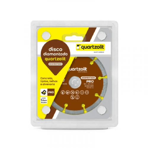 Disco Diamantado Segmentado 110x20 Quartzolit