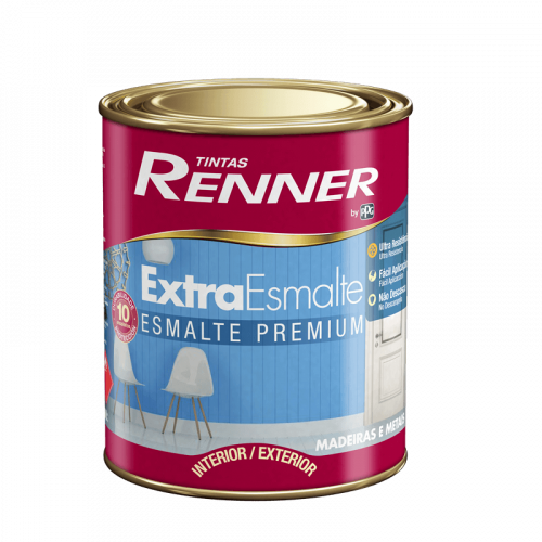 Tinta Esmalte Extraesmalte metálico alumínio 900ml - Renner