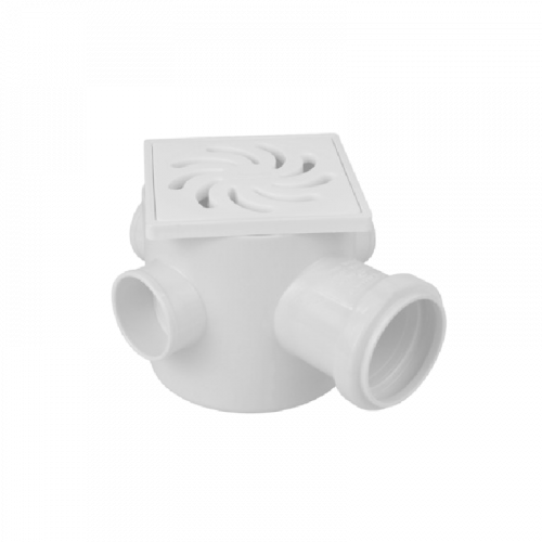 Caixa Sifonada com Porta Grelha 100x100x50mm Amanco 20769