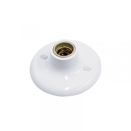 Plafon  E-27 100W em Porcelana Branco Taschibra