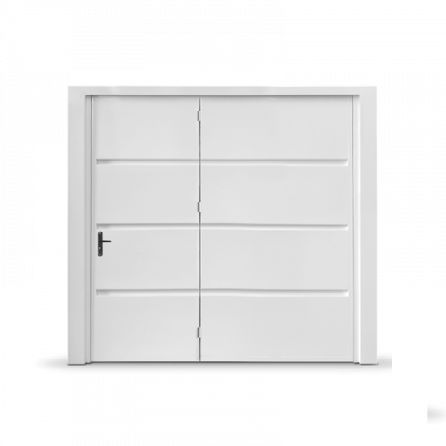 Portão Chapa Negativa Galvenizado Branco C/porta 240x220 Maxiaço