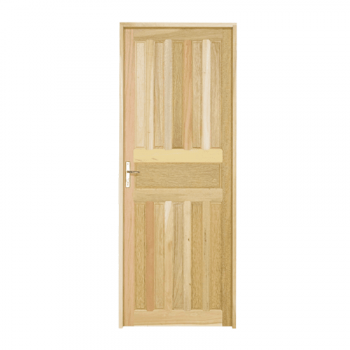 Porta de Madeira Mista Almofadada externa 85x213cm Kit Montada