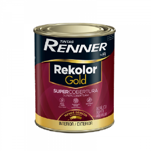 Tinta Acrílica Rekolor Gold Supercobertura Branco Fosco 0,8L - Renner