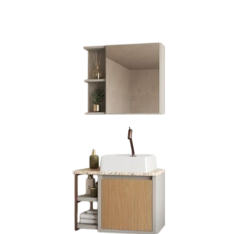 Conjunto de Banheiro Tamisa Suspenso 60cm Fendi/Biscuit Gaam