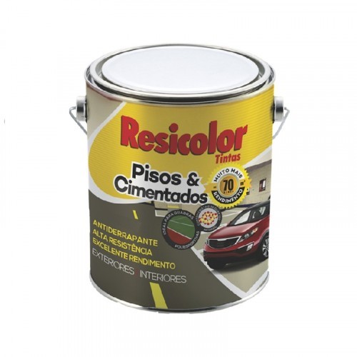 ﻿Tinta para Piso e Cimentados Acetinado 3,6L Resicolor