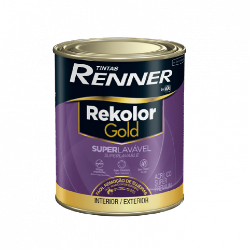Tinta Acrílica Rekolor Gold Superlavável Branco 0,8L - Renner