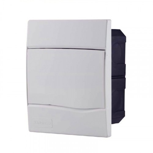 Quadro de Distribuição de Embutir 5 DIN ou 3 NEMA Tramontina com Porta Branca