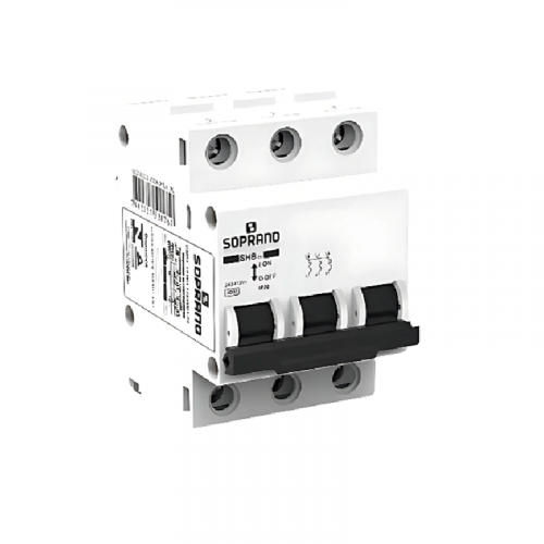 Disjuntor Tripolar DIN 10A Curva C Soprano