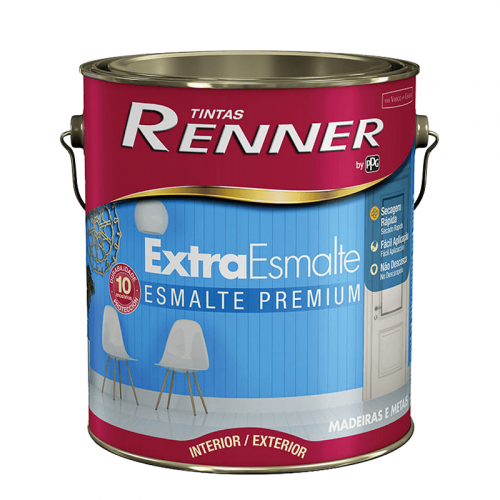 ﻿﻿Tinta Esmalte Extraesmalte Branco Alto Brilho 3,6L Renner