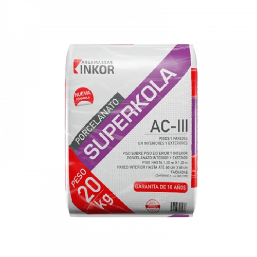 Argamassa Superkola AC3 Cinza 20kg Inkor