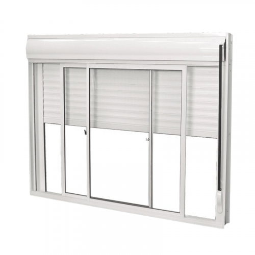 Janela de Alumínio com Persiana 2 folhas 120x120cm Branca