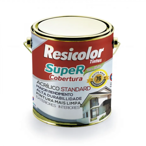 Tinta Acrílica Standard Branco SemiBrilho 3,6L Resicolor