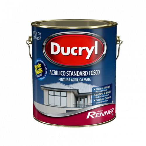 Tinta Acrílica Ducryl Fosco Cores 3,6L - Renner