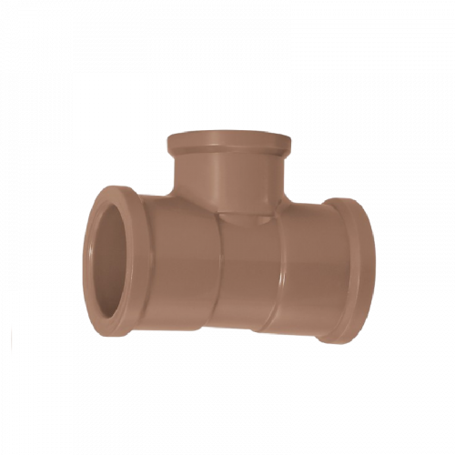 Tê de Redução 25x20mm Marrom Soldável Amanco 11821