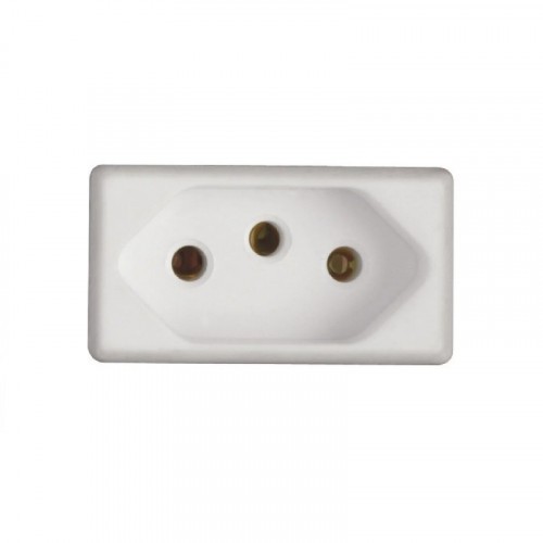 Módulo Tomada 2PT 20A 250V Branco Tramontina