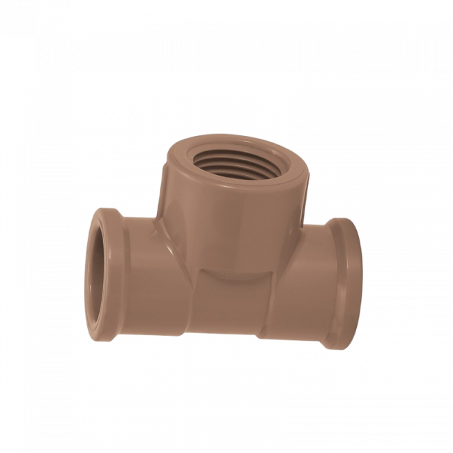 Tê Misto 20mmx1/2'' Marrom Soldável Amanco 11846