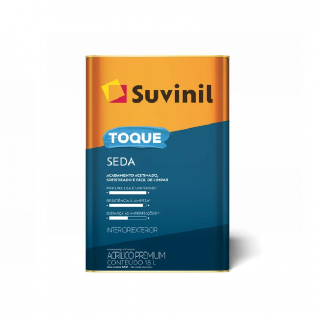 Tinta Acrílica Acetinado Toque de Seda Branco 18L Suvinil