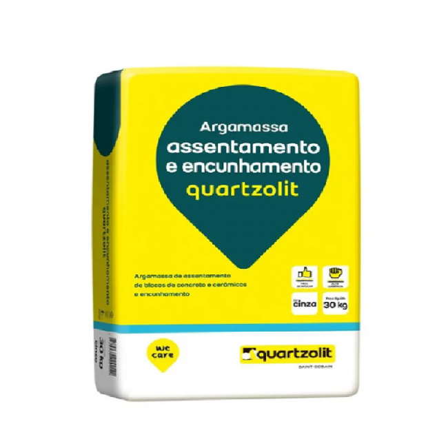 Argamassa Assentamento e Encunhamento 30kg Quartzolit
