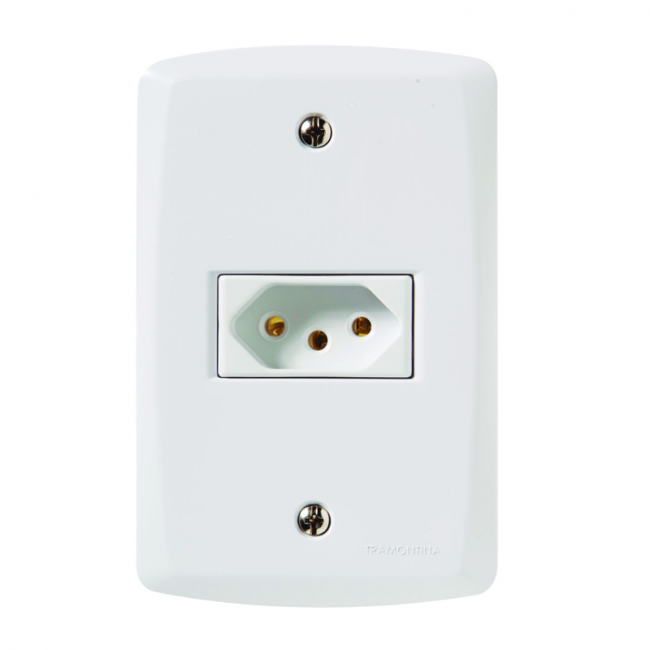 Tomada 20 ampères Lux 2 4x2 Tramontina