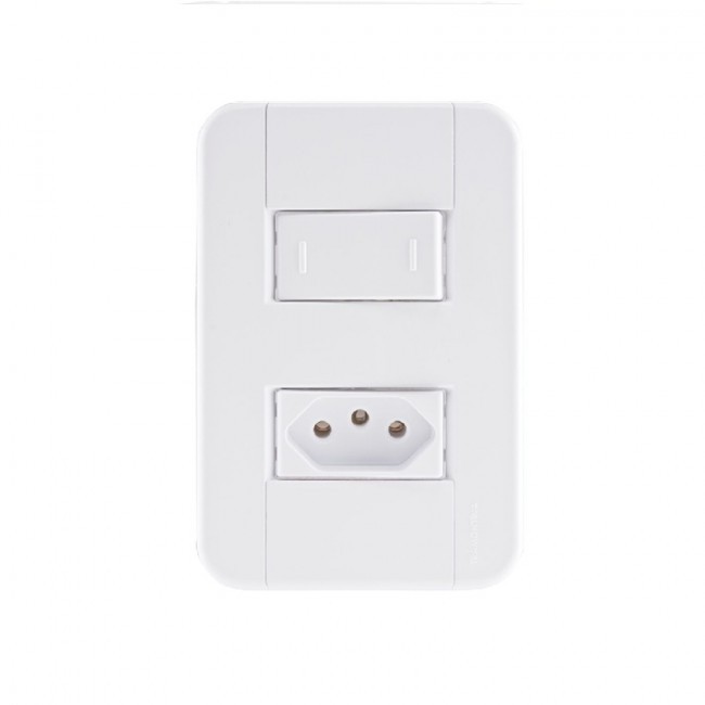 Interruptor Paralelo + Tomada 2P+T 4x2 Tramontina Tablet